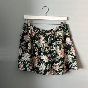 Xhilaration Black Floral Skirt